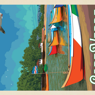 Cape Verde: A Volcanic Archipelago, Vintage Poster 500 Jigsaw Puzzle 3D Modell