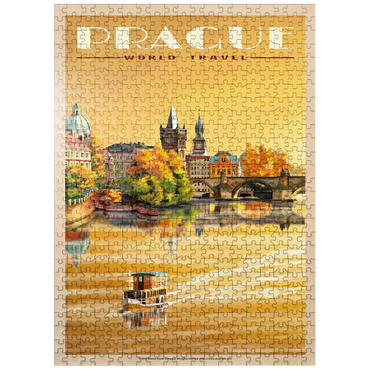 puzzleplate Prague, Charles Bridge - A Sunset's Old Town View 500 Jigsaw Puzzle