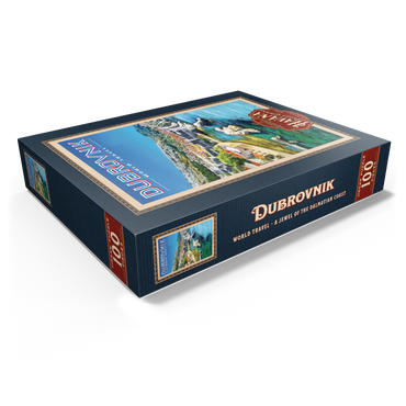 Dubrovnik, Croatia - A Jewel of the Dalmatian Coast, Vintage Travel Poster 100 Jigsaw Puzzle box view1
