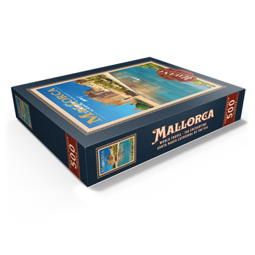 Palma de Mallorca, Spain - The Enchanting Santa Maria Cathedral by the Sea, Vintage Travel Poster 500 Jigsaw Puzzle box view1
