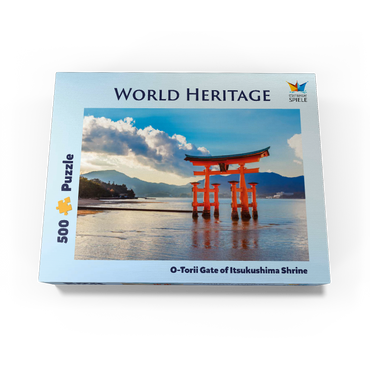 O-Torii Gate in front of Itsukushima Shrine on Miyajima Island - Hiroshima, Japan 500 Jigsaw Puzzle box view1