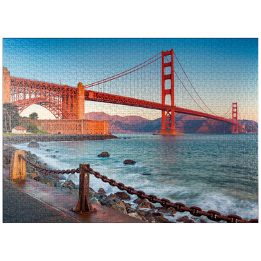 puzzleplate Golden Gate Bridge at sunrise - San Francisco, California, USA 1000 Jigsaw Puzzle