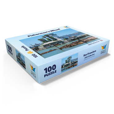 Sea lion colony at Pier 39 of Fisherman's Wharf - San Francisco, California, USA 100 Jigsaw Puzzle box view1