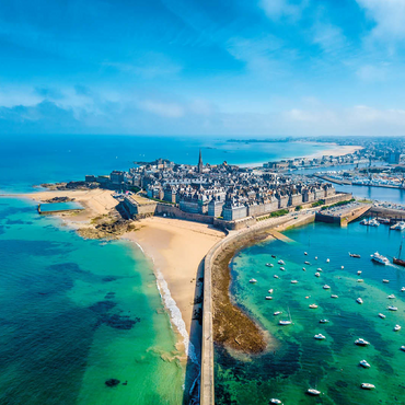 Saint Malo - City of buccaneers - Brittany, France 100 Jigsaw Puzzle 3D Modell