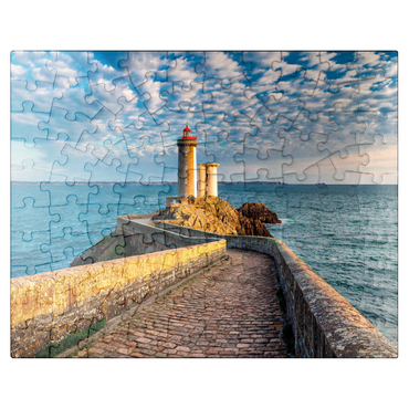 puzzleplate Phare du Petit Minou lighthouse in Plouzane - Brittany, France 100 Jigsaw Puzzle