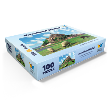 Mont Saint Michel - Normadie, Brittany, France, World Heritage Site 100 Jigsaw Puzzle box view1
