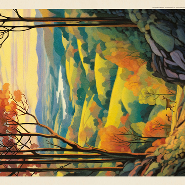 Shenandoah National Park: Rolling Hills, Vintage Poster 500 Jigsaw Puzzle 3D Modell