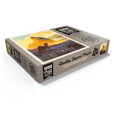 Olympic National Park: Sea Otter, Vintage Poster 1000 Jigsaw Puzzle box view1