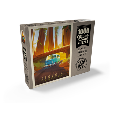 Sequoia National Park: Through The Trees, Vintage Poster 1000 Jigsaw Puzzle box view2