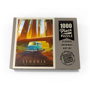 Sequoia National Park: Through The Trees, Vintage Poster 1000 Jigsaw Puzzle box view3