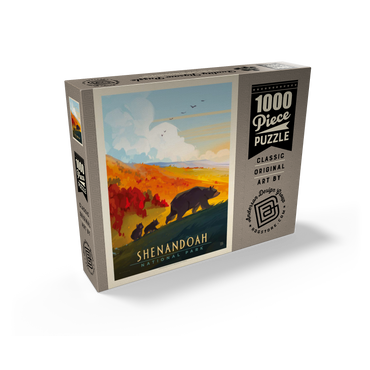 Shenandoah National Park: Mama Bear & Cubs, Vintage Poster 1000 Jigsaw Puzzle box view2
