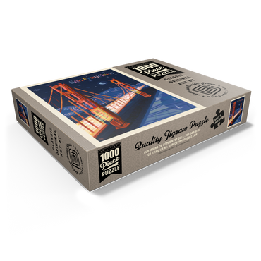 San Francisco: Golden Gate (Mod Design), Vintage Poster 1000 Jigsaw Puzzle box view1
