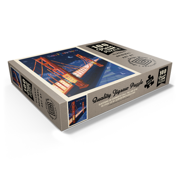 San Francisco: Golden Gate (Mod Design), Vintage Poster 100 Jigsaw Puzzle box view1