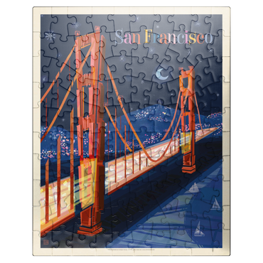 puzzleplate San Francisco: Golden Gate (Mod Design), Vintage Poster 100 Jigsaw Puzzle
