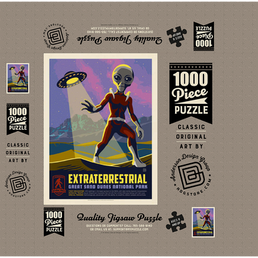 Legends Of The National Parks: Great Sand Dune's Extraterrestrials, Vintage Poster 1000 Jigsaw Puzzle box 3D Modell