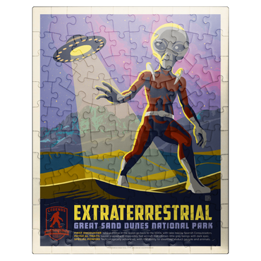 puzzleplate Legends Of The National Parks: Great Sand Dune's Extraterrestrials, Vintage Poster 100 Jigsaw Puzzle