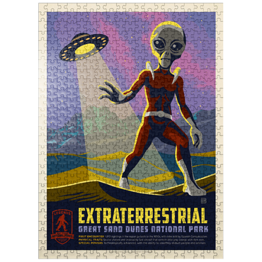 puzzleplate Legends Of The National Parks: Great Sand Dune's Extraterrestrials, Vintage Poster 500 Jigsaw Puzzle