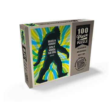 Bigfoot: Believe In Yourself, Even If Nobody Else Does, Vintage Poster 100 Jigsaw Puzzle box view2