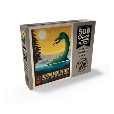 Legends Of The National Parks: Crater Lake's Creature From The Deep, Vintage Poster 500 Jigsaw Puzzle box view2