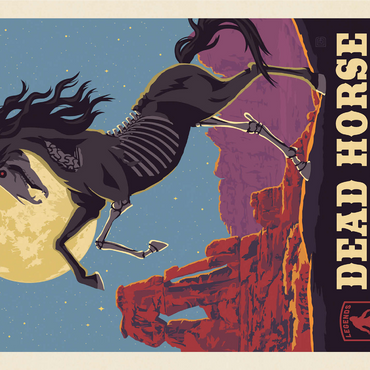 Legends Of The National Parks: Canyonlands' Dead Horse, Vintage Poster 1000 Jigsaw Puzzle 3D Modell