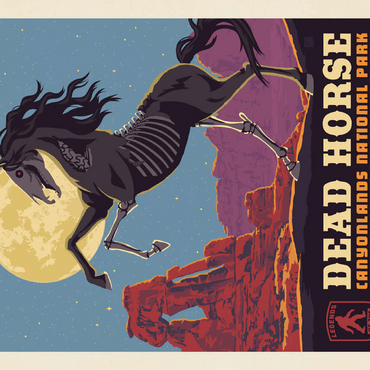 Legends Of The National Parks: Canyonlands' Dead Horse, Vintage Poster 100 Jigsaw Puzzle 3D Modell