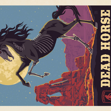 Legends Of The National Parks: Canyonlands' Dead Horse, Vintage Poster 500 Jigsaw Puzzle 3D Modell