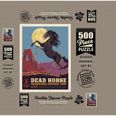 Legends Of The National Parks: Canyonlands' Dead Horse, Vintage Poster 500 Jigsaw Puzzle box 3D Modell