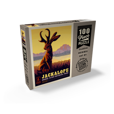 Legends Of The National Parks: Grand Teton's Jackalope, Vintage Poster 100 Jigsaw Puzzle box view1