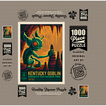 Legends Of The National Parks: Mammoth Cave's Kentucky Goblin, Vintage Poster 1000 Jigsaw Puzzle box 3D Modell