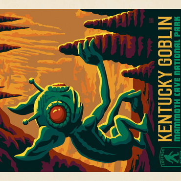 Legends Of The National Parks: Mammoth Cave's Kentucky Goblin, Vintage Poster 100 Jigsaw Puzzle 3D Modell