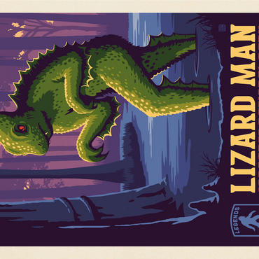 Legends Of The National Parks: Congaree's Lizard Man, Vintage Poster 1000 Jigsaw Puzzle 3D Modell