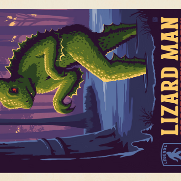 Legends Of The National Parks: Congaree's Lizard Man, Vintage Poster 500 Jigsaw Puzzle 3D Modell