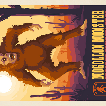 Legends Of The National Parks: Saguaro's Mogollon Monster, Vintage Poster 1000 Jigsaw Puzzle 3D Modell