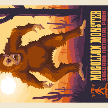 Legends Of The National Parks: Saguaro's Mogollon Monster, Vintage Poster 100 Jigsaw Puzzle 3D Modell