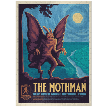 puzzleplate Legends Of The National Parks: New River Gorge's MothMan, Vintage Poster 300 Jigsaw Puzzle