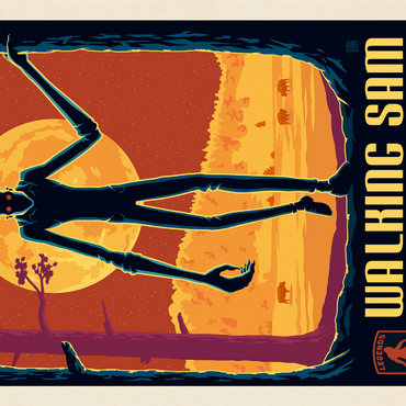 Legends Of The National Parks: Wind Cave's Walking Sam, Vintage Poster 1000 Jigsaw Puzzle 3D Modell