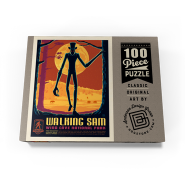 Legends Of The National Parks: Wind Cave's Walking Sam, Vintage Poster 100 Jigsaw Puzzle box view3