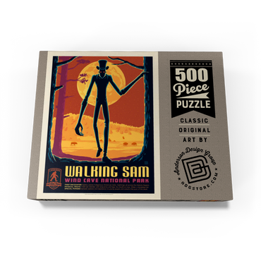 Legends Of The National Parks: Wind Cave's Walking Sam, Vintage Poster 500 Jigsaw Puzzle box view3
