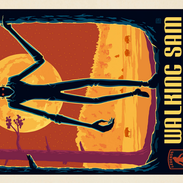 Legends Of The National Parks: Wind Cave's Walking Sam, Vintage Poster 500 Jigsaw Puzzle 3D Modell