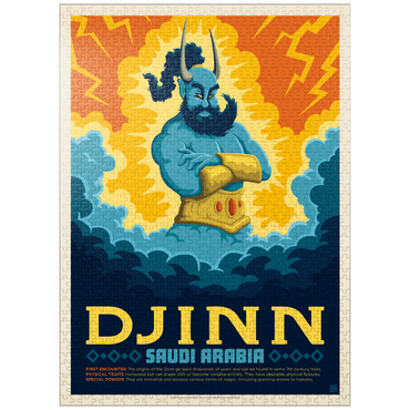puzzleplate Mythical Creatures: Djinn (Saudi Arabia), Vintage Poster 1000 Jigsaw Puzzle