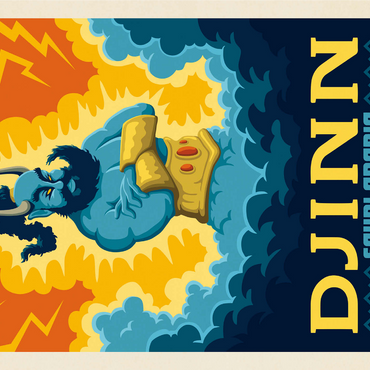 Mythical Creatures: Djinn (Saudi Arabia), Vintage Poster 1000 Jigsaw Puzzle 3D Modell