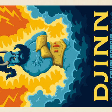 Mythical Creatures: Djinn (Saudi Arabia), Vintage Poster 500 Jigsaw Puzzle 3D Modell