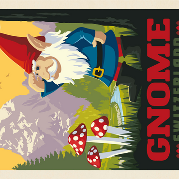 Mythical Creatures: Gnomes (Switzerland), Vintage Poster 1000 Jigsaw Puzzle 3D Modell