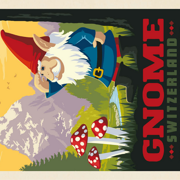 Mythical Creatures: Gnomes (Switzerland), Vintage Poster 100 Jigsaw Puzzle 3D Modell