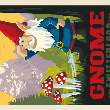 Mythical Creatures: Gnomes (Switzerland), Vintage Poster 500 Jigsaw Puzzle 3D Modell