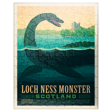 puzzleplate Mythical Creatures: Loch Ness Monster, Vintage Poster 100 Jigsaw Puzzle