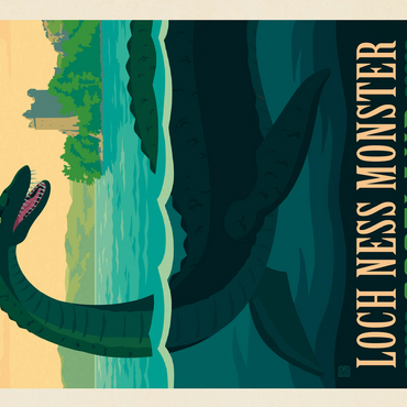 Mythical Creatures: Loch Ness Monster, Vintage Poster 500 Jigsaw Puzzle 3D Modell