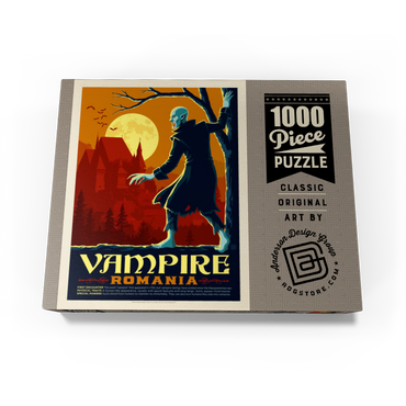 Mythical Creatures: Vampire (Romania), Vintage Poster 1000 Jigsaw Puzzle box view3