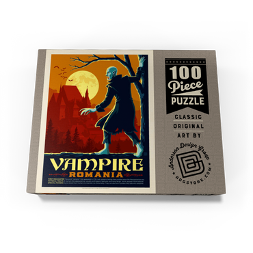 Mythical Creatures: Vampire (Romania), Vintage Poster 100 Jigsaw Puzzle box view3