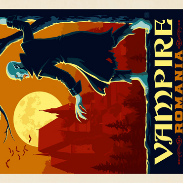 Mythical Creatures: Vampire (Romania), Vintage Poster 100 Jigsaw Puzzle 3D Modell